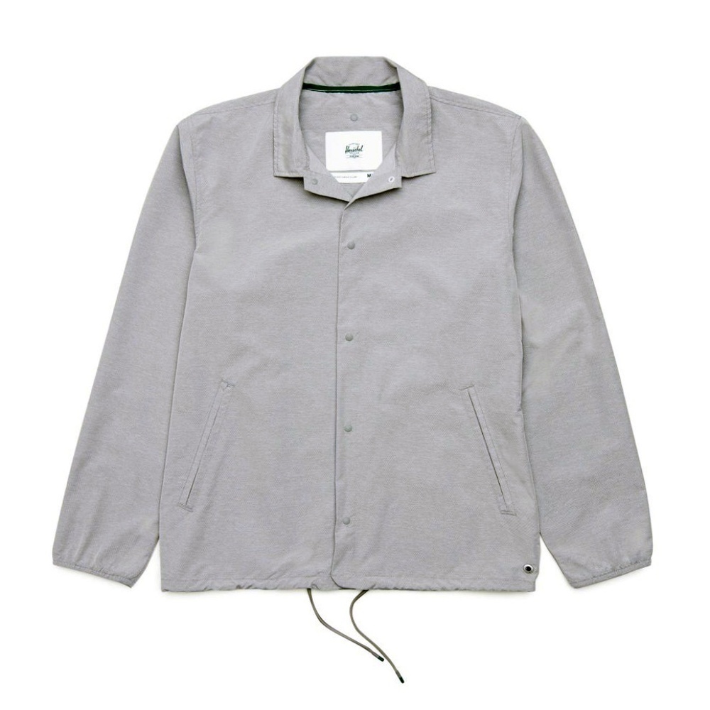 HERSCHEL Supply Co Voyage Coach Jacket Packabe Light Gray Crosshatch Stitch - Picture 6 of 9